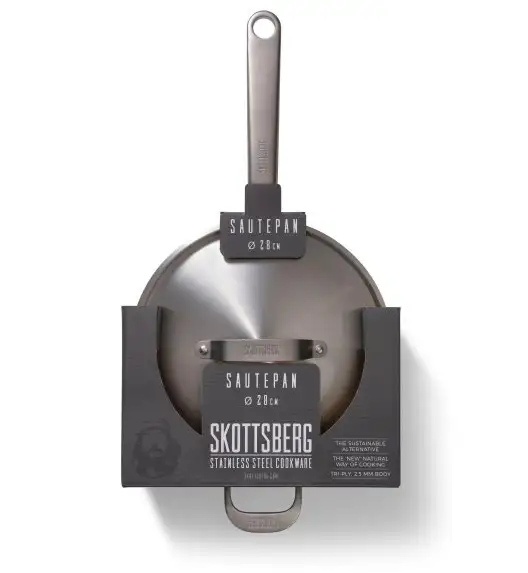 SKOTTSBERG STAINLESS STEEL Patelnia głęboka z pokrywką 28 cm / stal nierdzewna