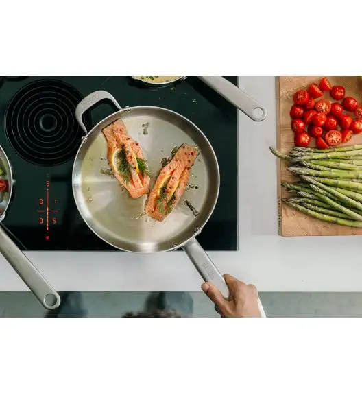 SKOTTSBERG STAINLESS STEEL Patelnia głęboka z pokrywką 28 cm / stal nierdzewna