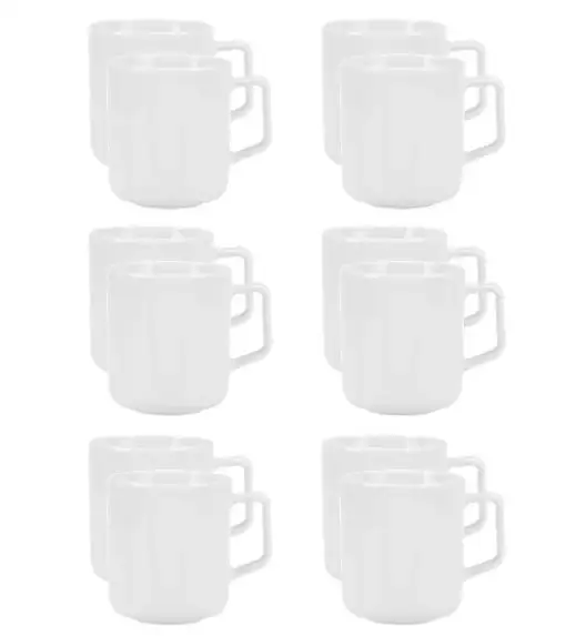 LUBIANA ANKARA Kubek 400 ml x 12 sztuk | biała porcelana luz