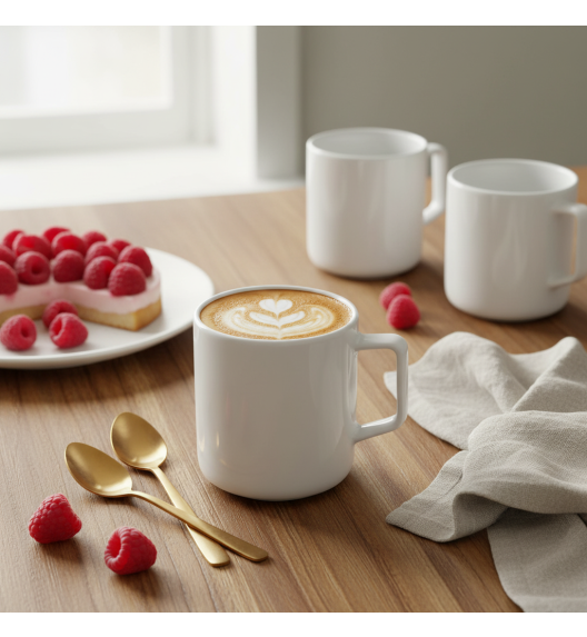 LUBIANA ANKARA Kubek 400 ml x 12 sztuk | biała porcelana luz