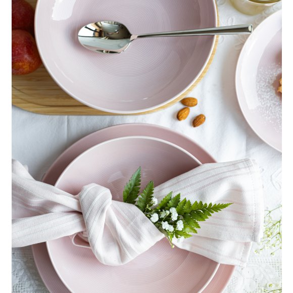 LUBIANA ETO MODERN K7 OPK Serwis obiadowy 54 el / 18 osób / różowy / porcelana ręcznie malowana