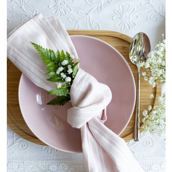 LUBIANA ETO MODERN K7 OPK Serwis obiadowy 54 el / 18 osób / różowy / porcelana ręcznie malowana
