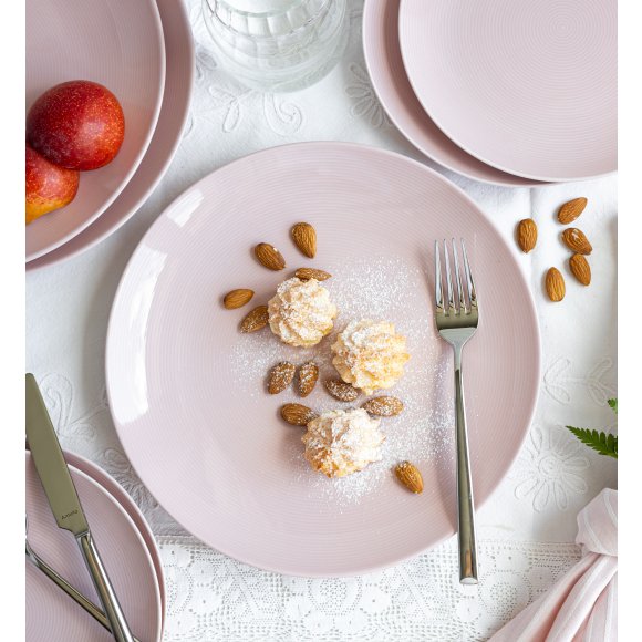 LUBIANA ETO MODERN K7 OPK Serwis obiadowy 54 el / 18 osób / różowy / porcelana ręcznie malowana