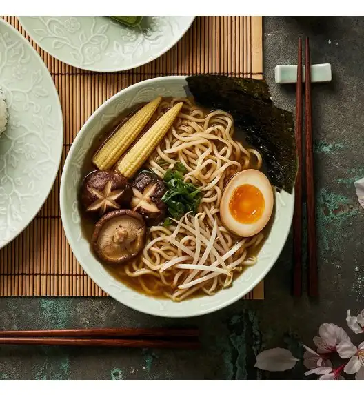 LUBIANA HANAMI KD LIMONKOWY Serwis obiadowy 36 el 12 os / zdobiona porcelana luz