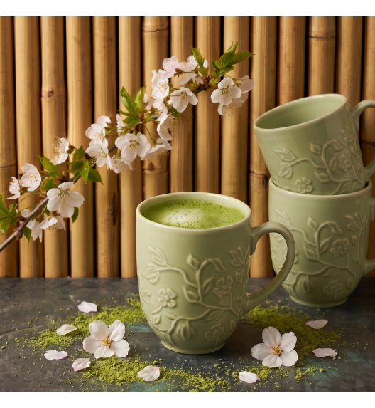 LUBIANA HANAMI KD LIMONKOWY Kubek 350 ml x 12 sztuk / zdobiona porcelana luz