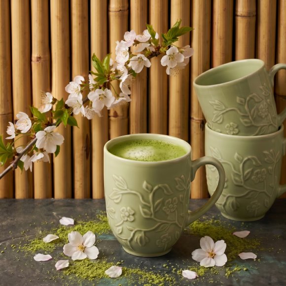 LUBIANA HANAMI KD LIMONKOWY Kubek 350 ml x 12 sztuk / zdobiona porcelana luz