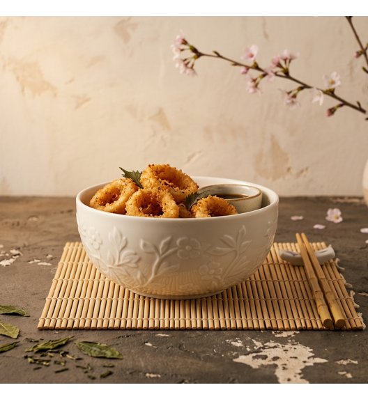 LUBIANA HANAMI KE KREMOWY Miska 16 cm / zdobiona porcelana luz