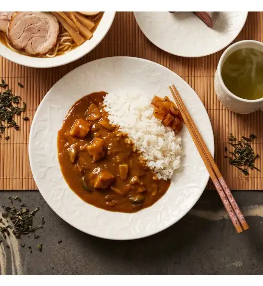 LUBIANA HANAMI KE KREMOWY Talerz obiadowy 27 cm x 12 sztuk / zdobiona porcelana luz