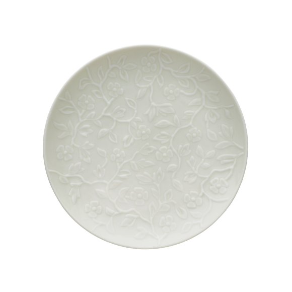LUBIANA HANAMI KE KREMOWY Talerz deserowy 20,5 cm x 6 sztuk / zdobiona porcelana luz