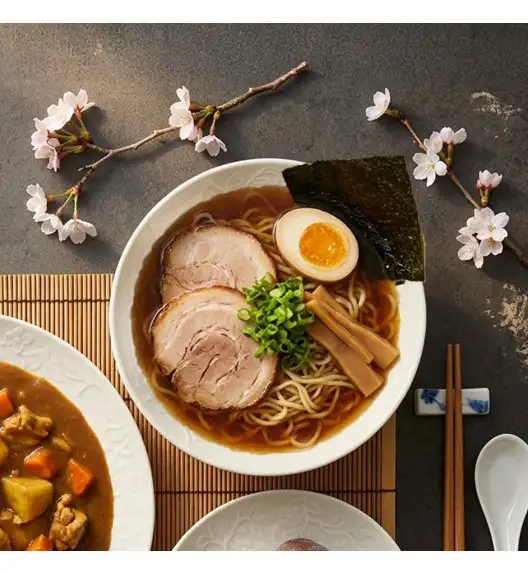 LUBIANA HANAMI KE KREMOWY Serwis obiadowy 18 el 6 os / zdobiona porcelana luz