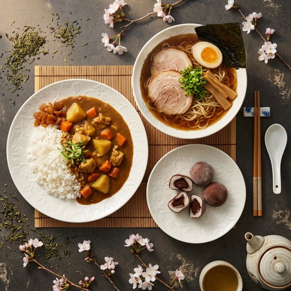 LUBIANA HANAMI KE KREMOWY Serwis obiadowy 54 el 18 os / zdobiona porcelana luz