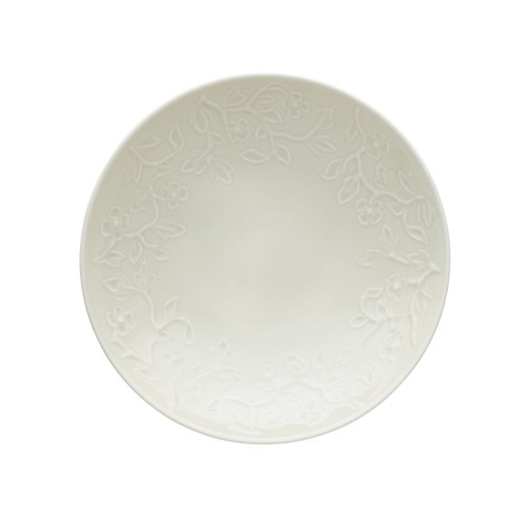 LUBIANA HANAMI KE KREMOWY Serwis obiadowy z kubkiem 24 el 6 os / zdobiona porcelana luz