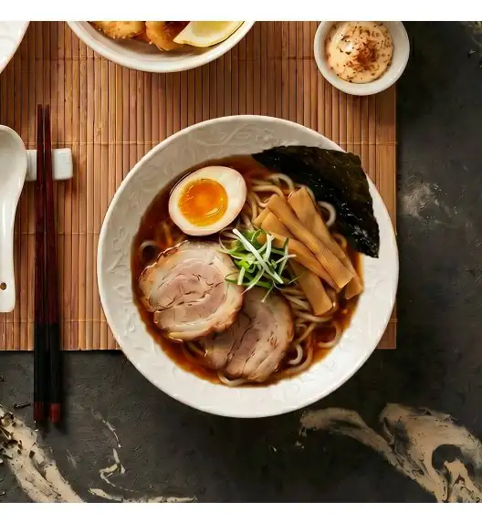 LUBIANA HANAMI KE KREMOWY Serwis obiadowy 90 el 18 os / zdobiona porcelana luz