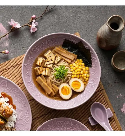 LUBIANA HANAMI KR LAWENDA Serwis obiadowy 54 el 18 os / zdobiona porcelana luz