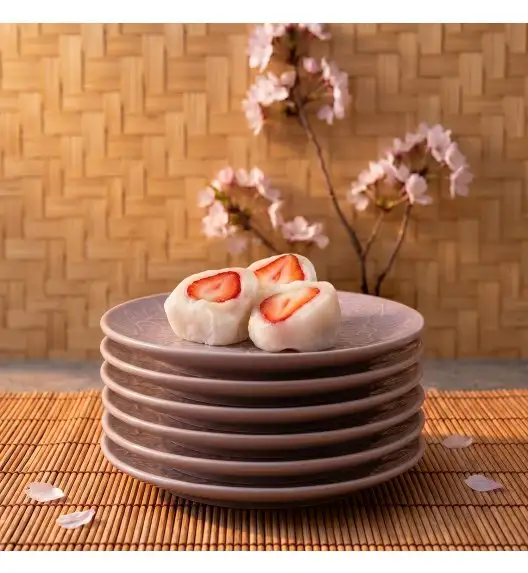 LUBIANA HANAMI KR LAWENDA Talerz deserowy 20,5 cm x 6 sztuk / zdobiona porcelana luz