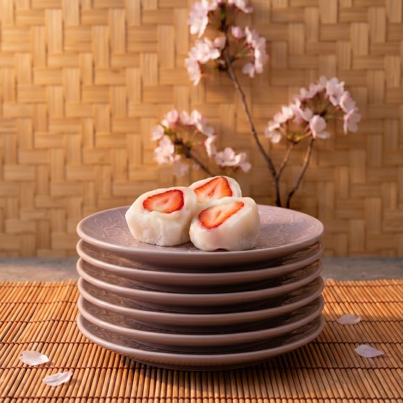 LUBIANA HANAMI KR LAWENDA Talerz deserowy 20,5 cm x 6 sztuk / zdobiona porcelana luz