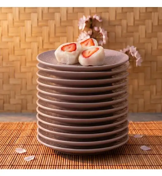 LUBIANA HANAMI KR LAWENDA Talerz deserowy 20,5 cm x 12 sztuk / zdobiona porcelana luz