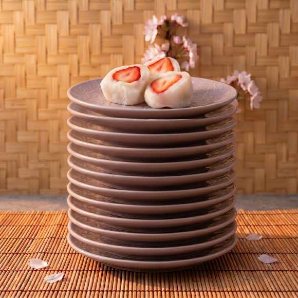 LUBIANA HANAMI KR LAWENDA Talerz deserowy 20,5 cm x 12 sztuk / zdobiona porcelana luz