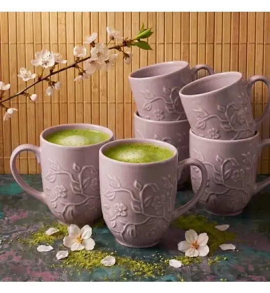 LUBIANA HANAMI KR LAWENDA Kubek 350 ml x 6 sztuk / zdobiona porcelana luz