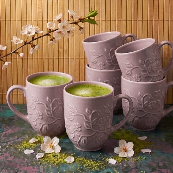 LUBIANA HANAMI KR LAWENDA Kubek 350 ml x 6 sztuk / zdobiona porcelana luz