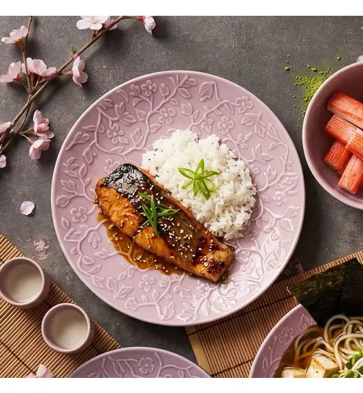 LUBIANA HANAMI KR LAWENDA Serwis obiadowy 90 el 18 os / zdobiona porcelana luz