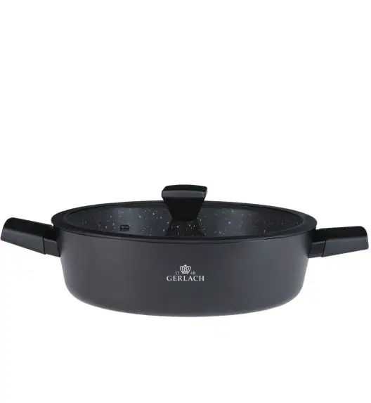 GERLACH GRANITEX Garnek 4,4 L z pokrywką 28 cm powłoka ILAG XERA DUR 2 / indukcja 