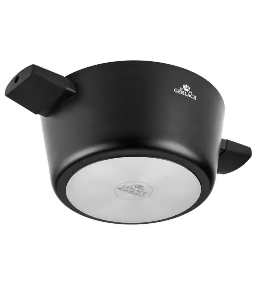 GERLACH GRANITEX Komplet 2 garnki + rondel + 2 patelnie z pokrywkami uni / indukcja 