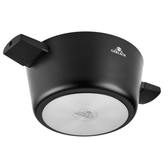 GERLACH GRANITEX Komplet 2 garnki + rondel + 2 patelnie z pokrywkami uni / indukcja 