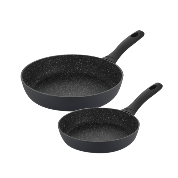 GERLACH GRANITEX Komplet 2 garnki + rondel + 2 patelnie z pokrywkami uni / indukcja 
