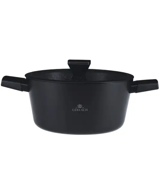 GERLACH GRANITEX Komplet 2 garnki + rondel + 3 patelnie + naleśnikowa / indukcja 