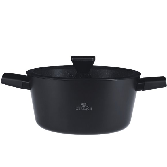 GERLACH GRANITEX Komplet 2 garnki + rondel + 3 patelnie + naleśnikowa / indukcja 