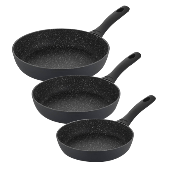 GERLACH GRANITEX Komplet 2 garnki + rondel + 3 patelnie + naleśnikowa / indukcja 