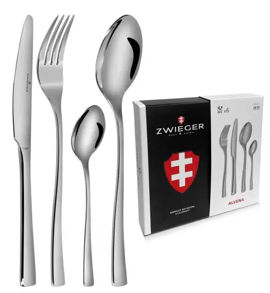 ZWIEGER ALVENA Sztućce Komplet 24 elementy dla 6 osób - stal 18/10