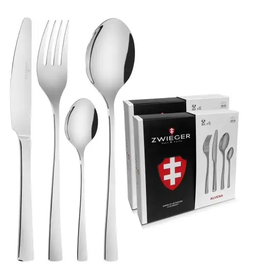 ZWIEGER ALVENA Sztućce Komplet 48 elementów dla 12 osób - stal 18/10