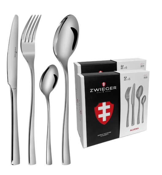 ZWIEGER ALVENA Sztućce Komplet 48 elementów dla 12 osób - stal 18/10