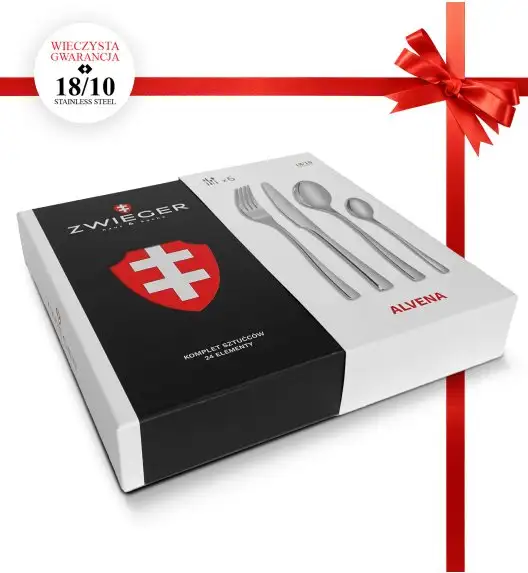 ZWIEGER ALVENA Sztućce Komplet 72 elementy dla 18 osób - stal 18/10