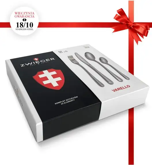 ZWIEGER VARELLO Sztućce Komplet 24 elementy dla 6 osób - stal 18/10
