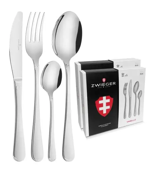 ZWIEGER VARELLO Sztućce Komplet 48 elementów dla 12 osób - stal 18/10