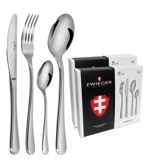 ZWIEGER VARELLO Sztućce Komplet 48 elementów dla 12 osób - stal 18/10