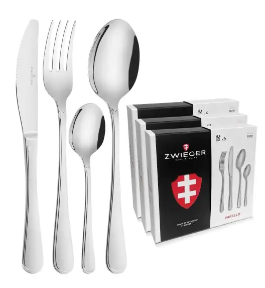 ZWIEGER VARELLO Sztućce Komplet 72 elementy dla 18 osób - stal 18/10