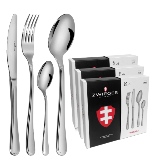 ZWIEGER VARELLO Sztućce Komplet 72 elementy dla 18 osób - stal 18/10