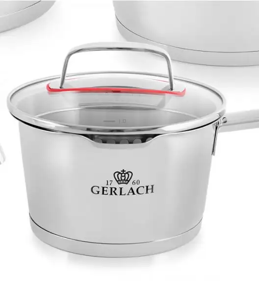 GERLACH SUPERIOR Komplet Garnki z pokrywkami 10 el + Garnek Ambiente 7 l 