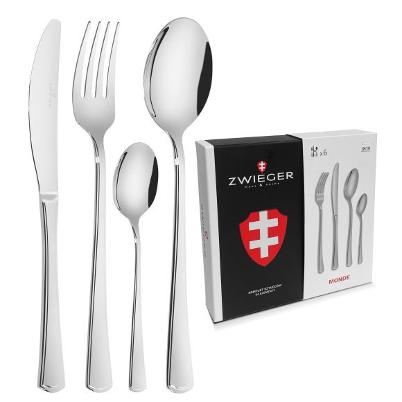 ZWIEGER MONDE Sztućce Komplet 24 elementy dla 6 osób - stal 18/10