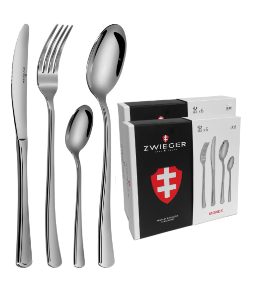 ZWIEGER MONDE Sztućce Komplet 48 elementów dla 12 osób - stal 18/10