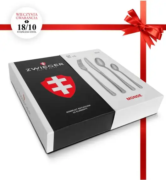 ZWIEGER MONDE Sztućce Komplet 72 elementy dla 18 osób - stal 18/10