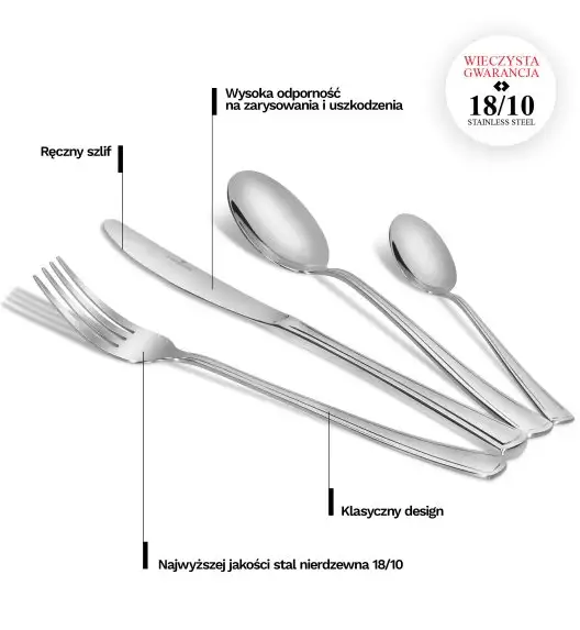 ZWIEGER MONDE Sztućce Komplet 72 elementy dla 18 osób - stal 18/10