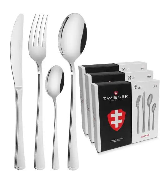 ZWIEGER MONDE Sztućce Komplet 72 elementy dla 18 osób - stal 18/10