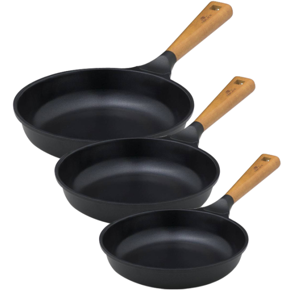 GERLACH NATUR Komplet garnków 24, 28 cm + Patelnie 20, 24, 28 cm + patelnia grillowa 24 cm + Brytfanna Granitex