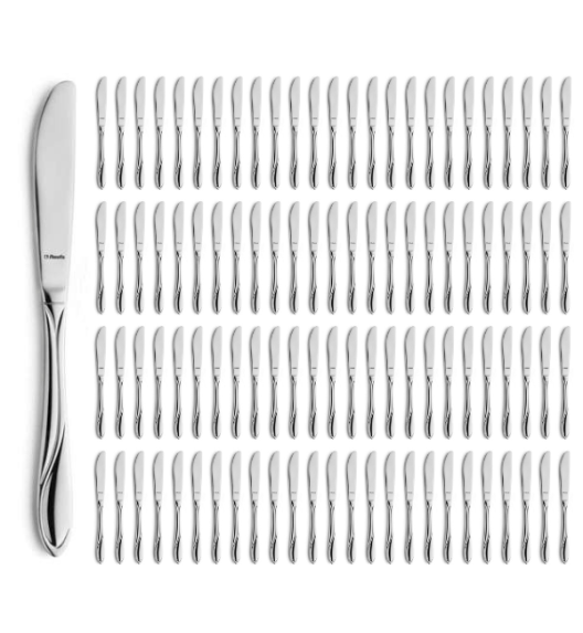 AMEFA WHISPER Sztućce UE 100x Nóż obiadowy 21,5 cm stal 18/0 LUZ