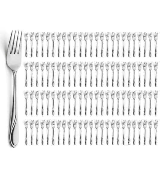 AMEFA WHISPER Sztućce UE 100x Widelec obiadowy 19,7 cm stal 18/0 LUZ
